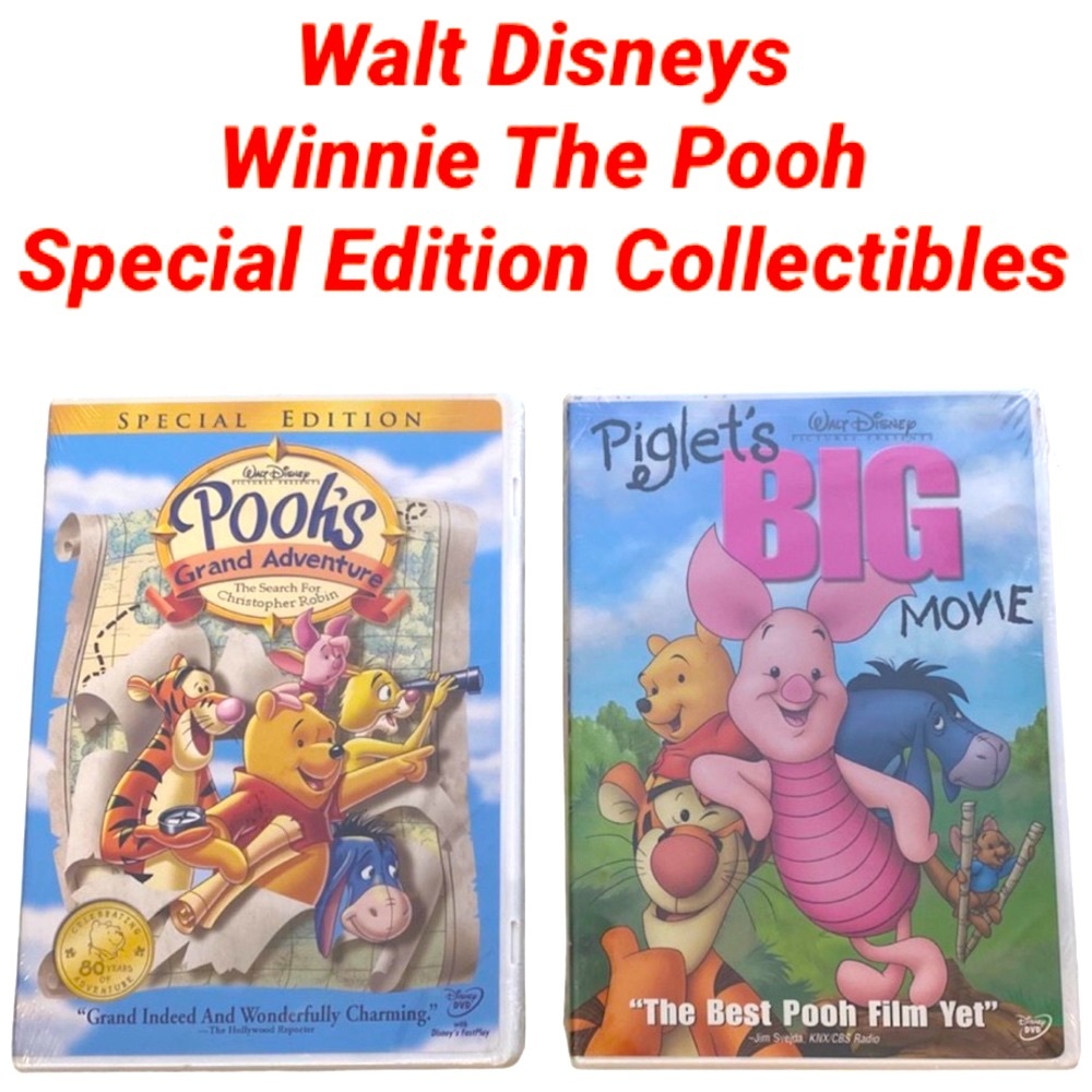Winnie The Pooh Sealed DVD Set 2006 Poohs Grand Adventure 2003 Piglets Big Movie